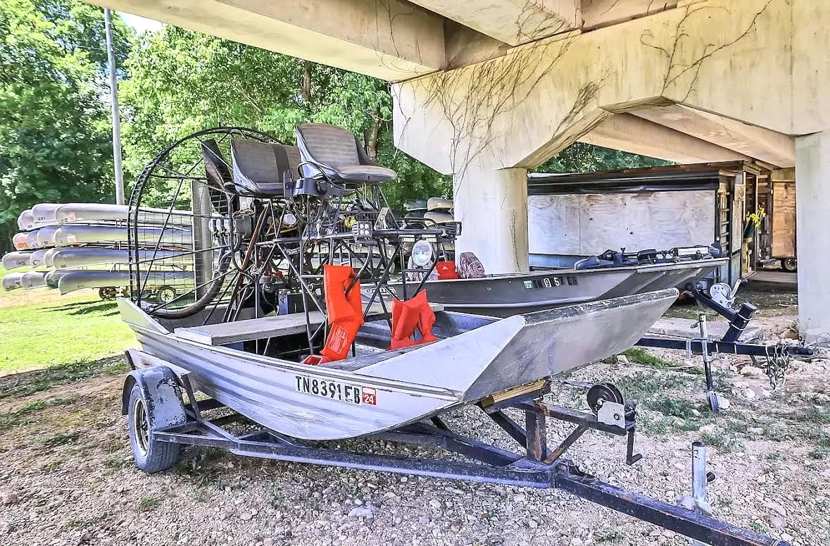 Airboat used for river patrol and emergencies