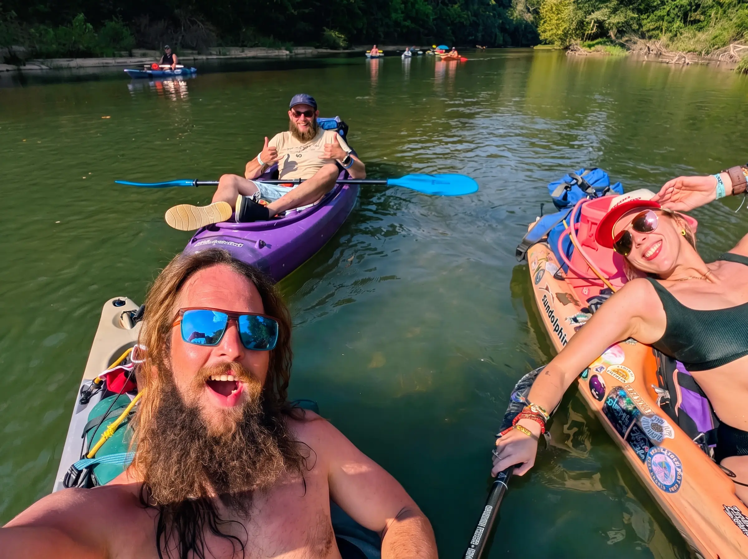 Friends enjoying a float trip on the Buffalo River