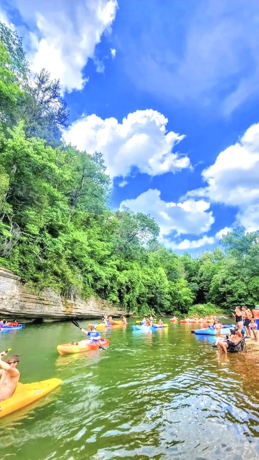 A lively summer float day on the Buffalo River